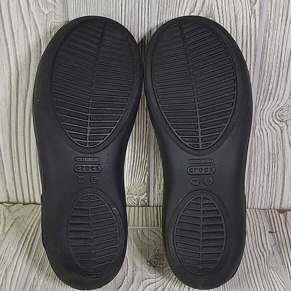 Crocs Kadee Black Slingback Flats Womens Size 6 - Picture 7 of 11